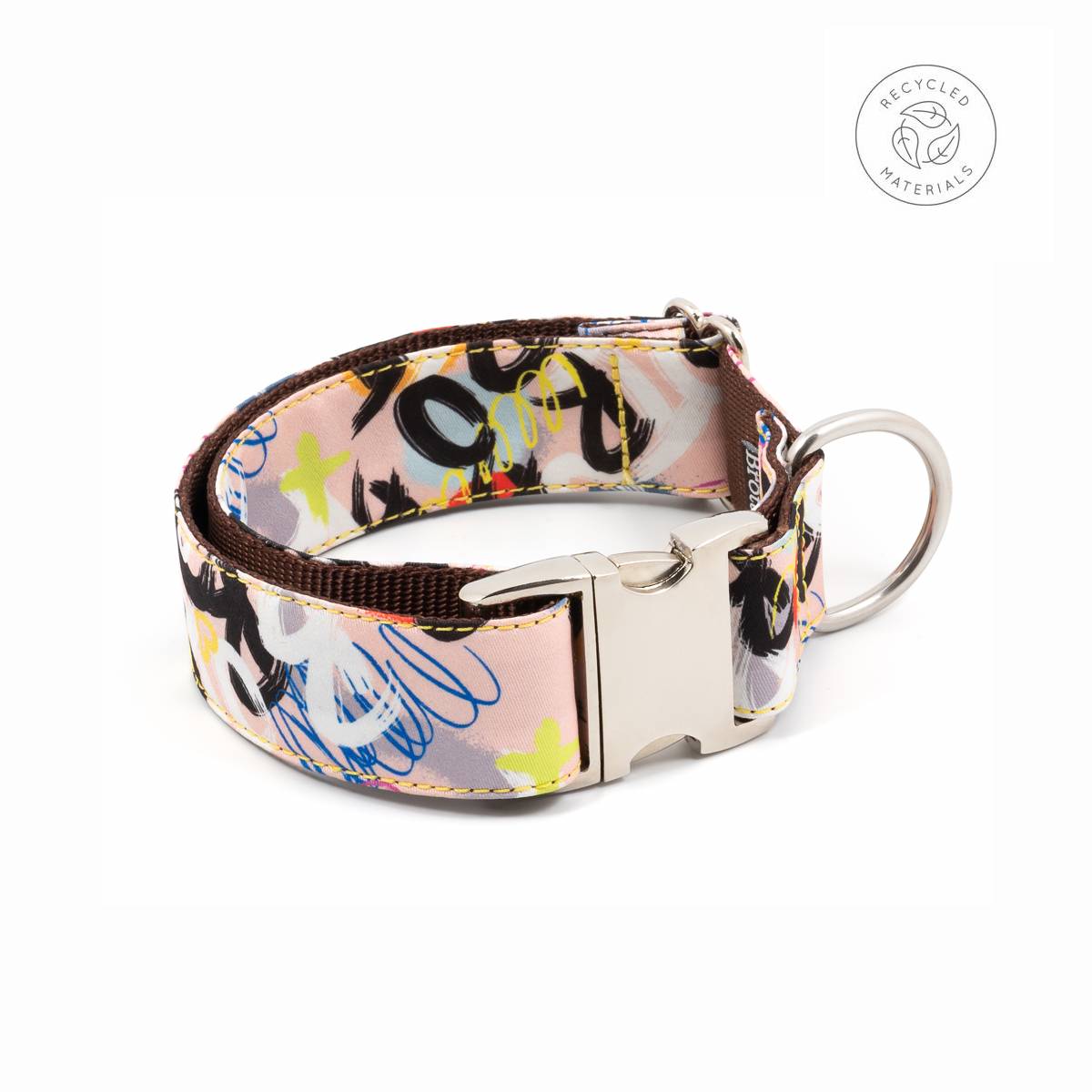 壁画風アートデザインの犬用首輪の画像